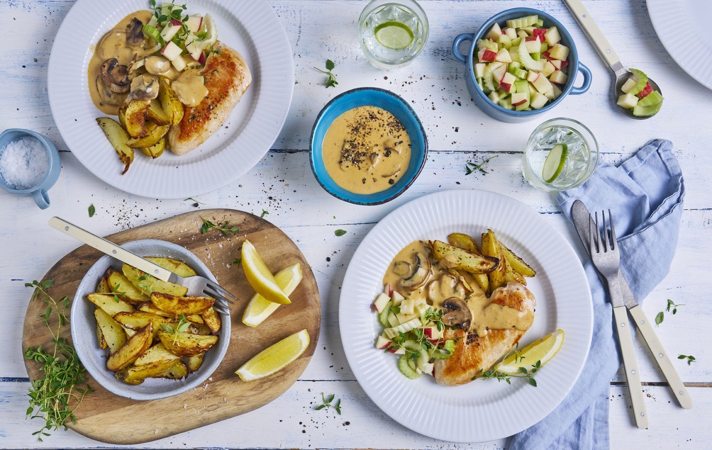 Kyllingfilet med soppsaus