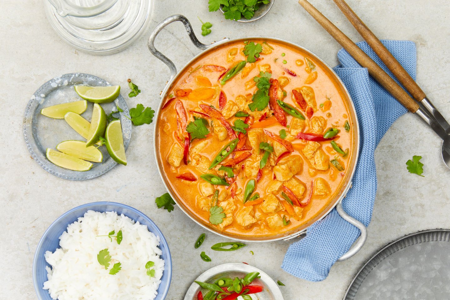 Thai red curry med jasminris