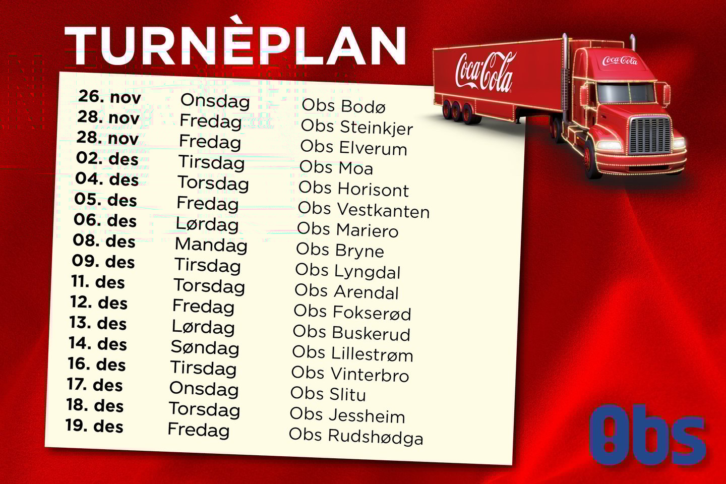 Juletraileren fra Coca-Cola hos Obs