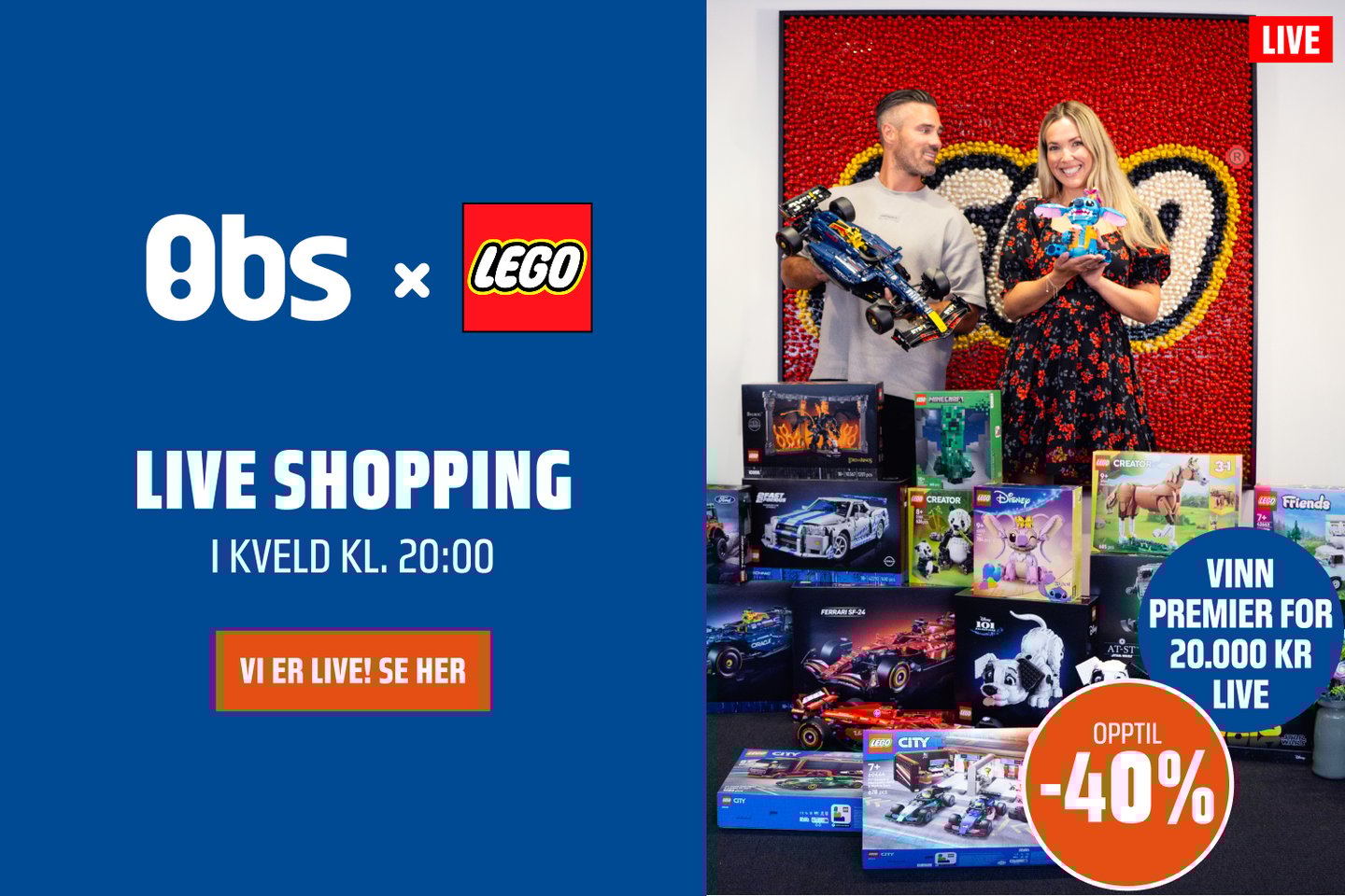 Live shopping på Obs.no
