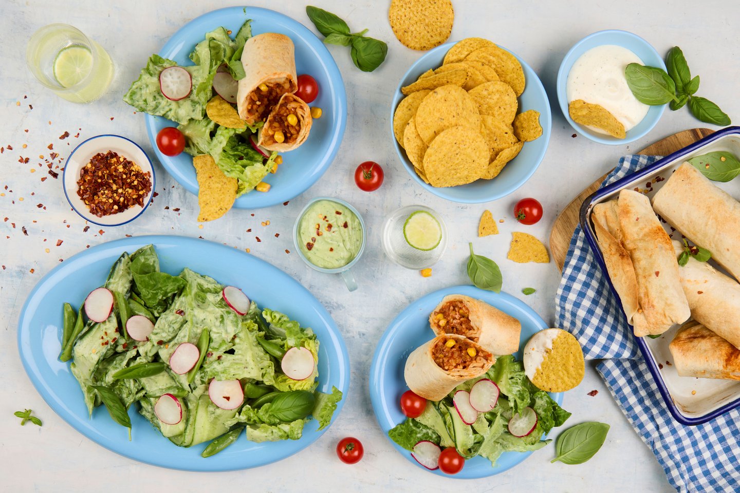 Waldemars wraps med green goddess-salat