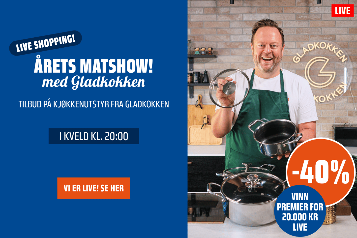 Live shopping live nå