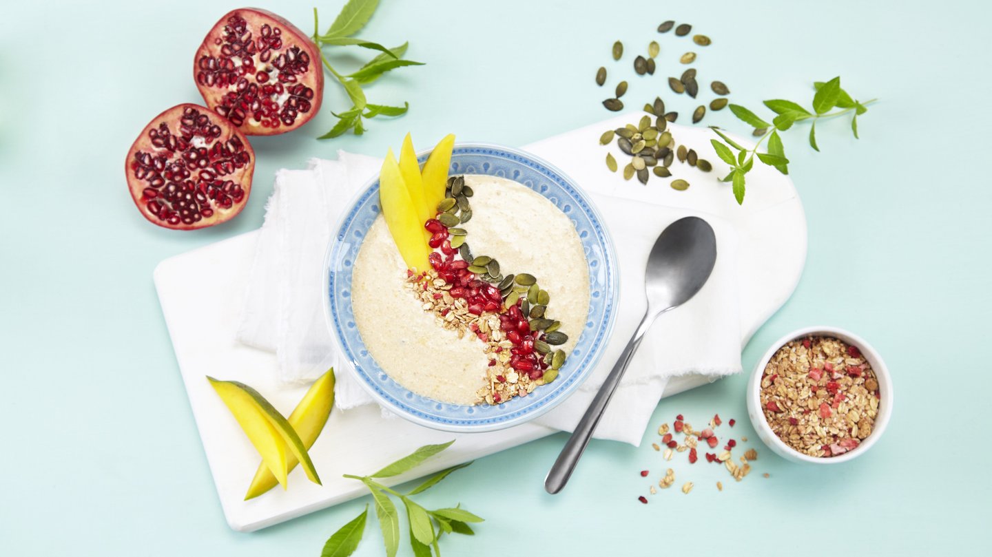Smoothiebowl med cottage cheese