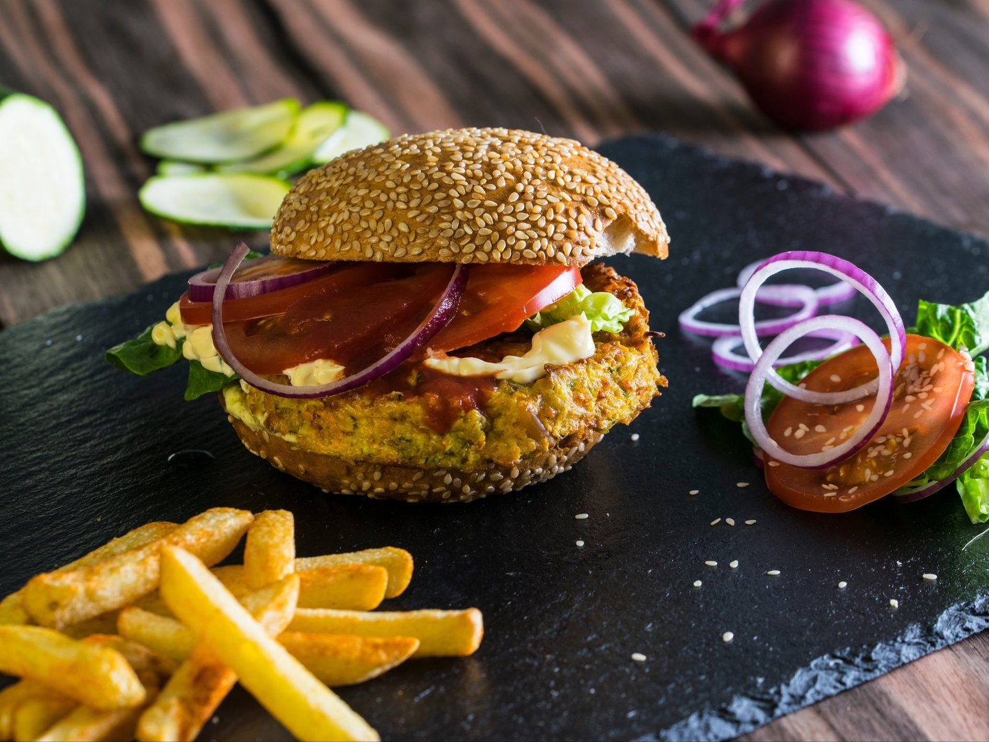 Vegetarburger i Airfryer