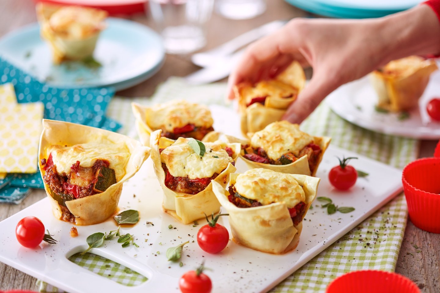Lasagne-muffins i Airfryer