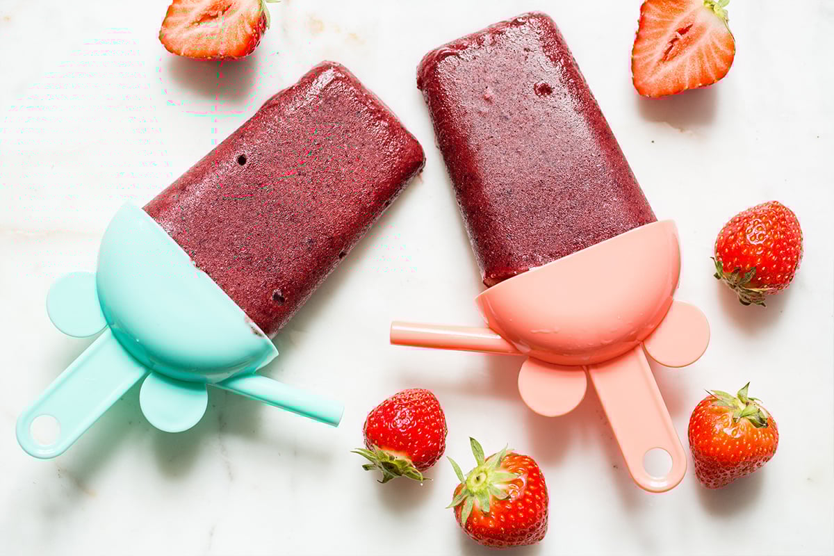 Blåbær og jordbærsorbet til helgeaktivitet