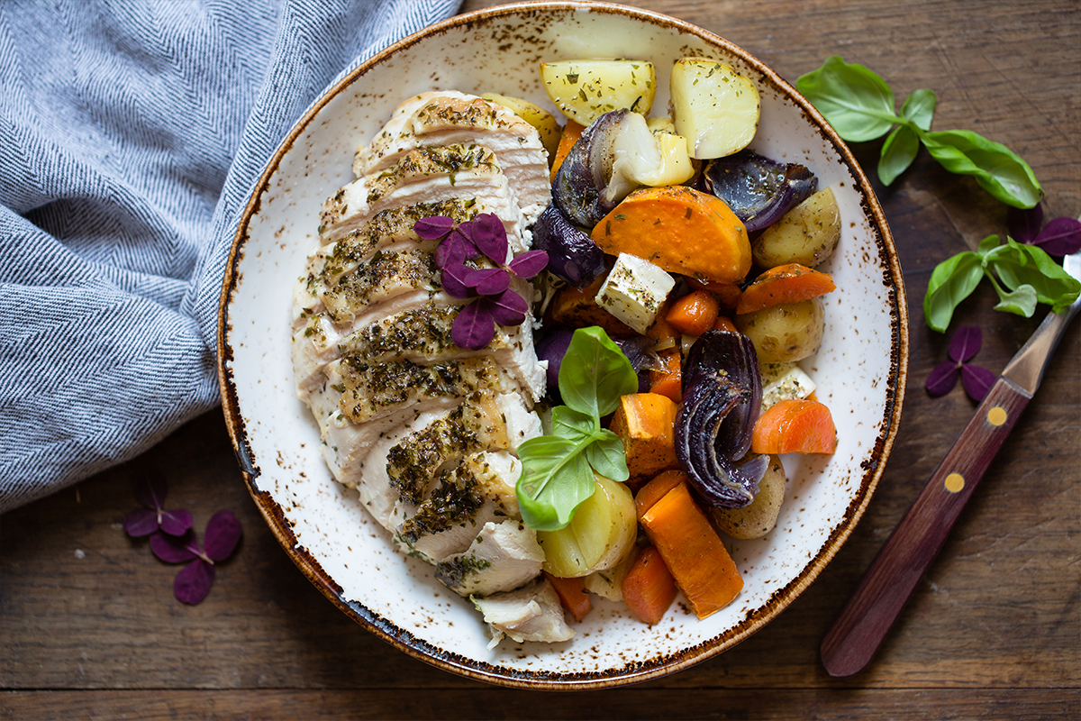 Norske rotgrønnsaker med kylling