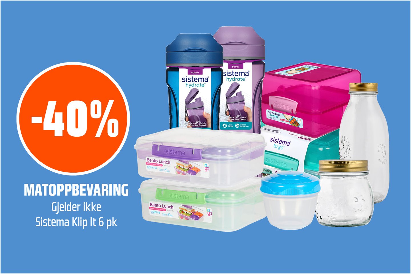 Matoppbevaring -40%