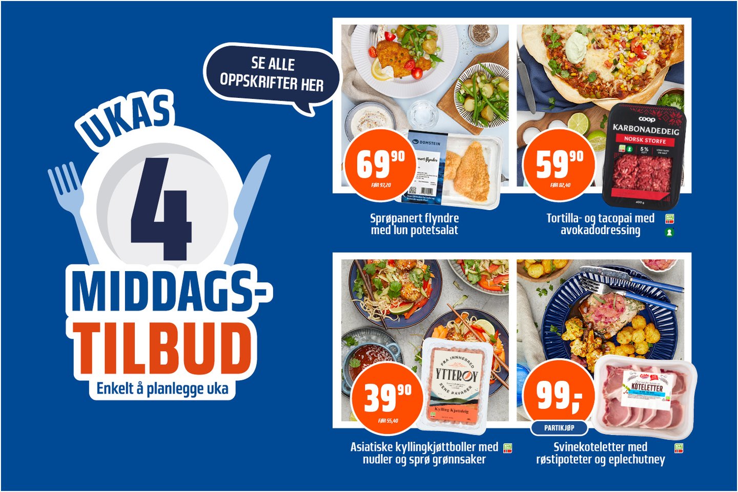Ukas 4 middagstilbud