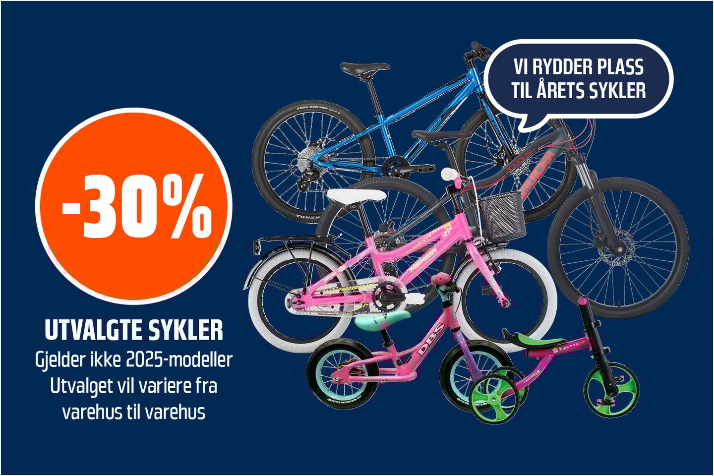 Sykler -30%