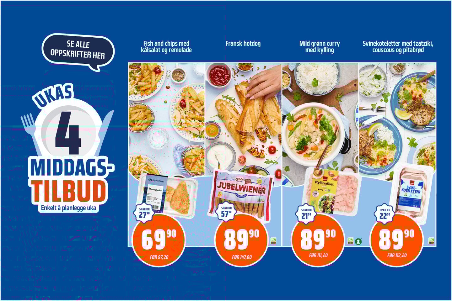 Ukas 4 middagstilbud