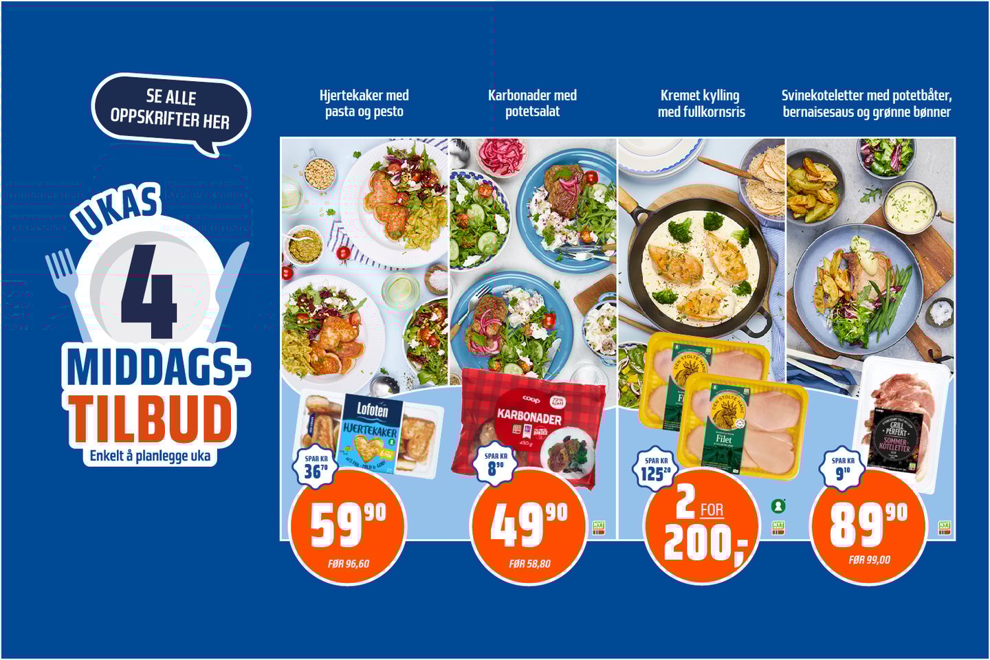 Ukas 4 middagstilbud