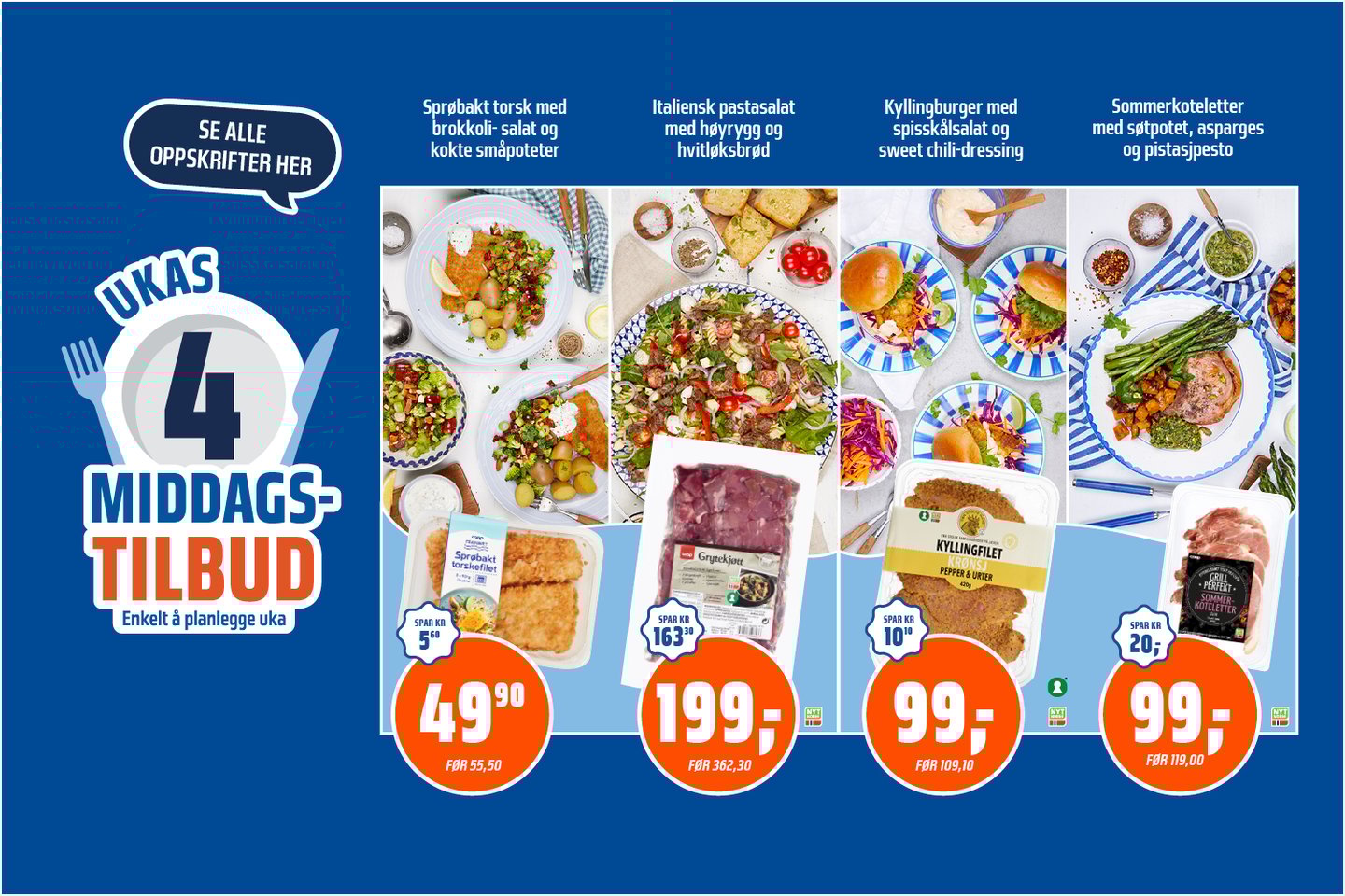 Ukas 4 middagstilbud