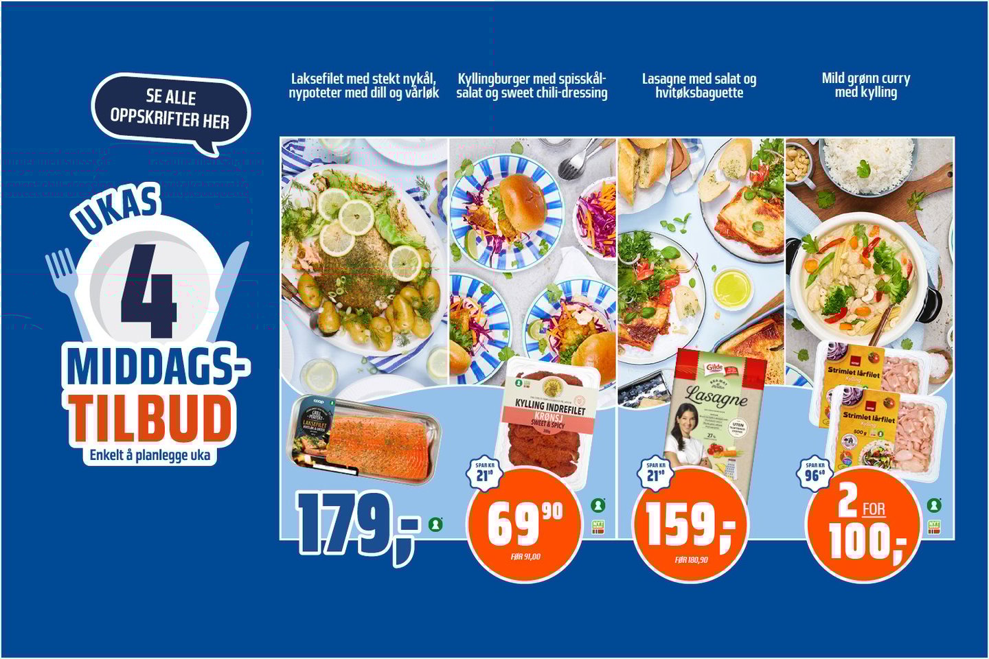 Ukas 4 middagstilbud
