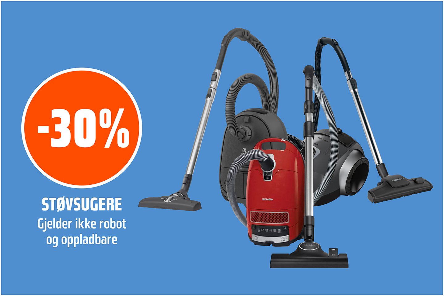 Støvsugere 30%
