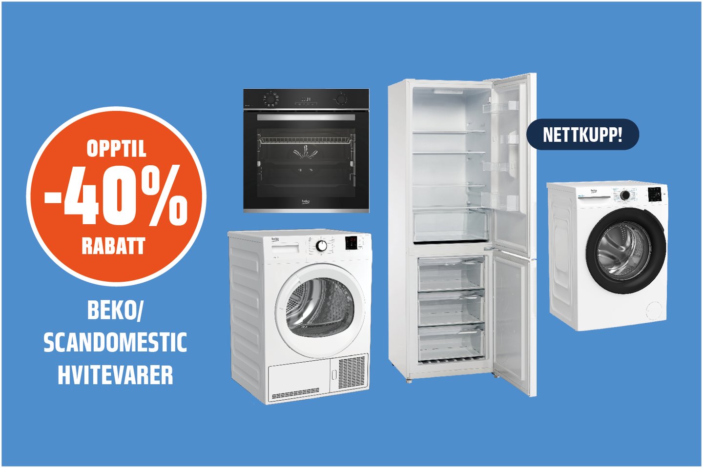 Hvitevarer opptil 40%