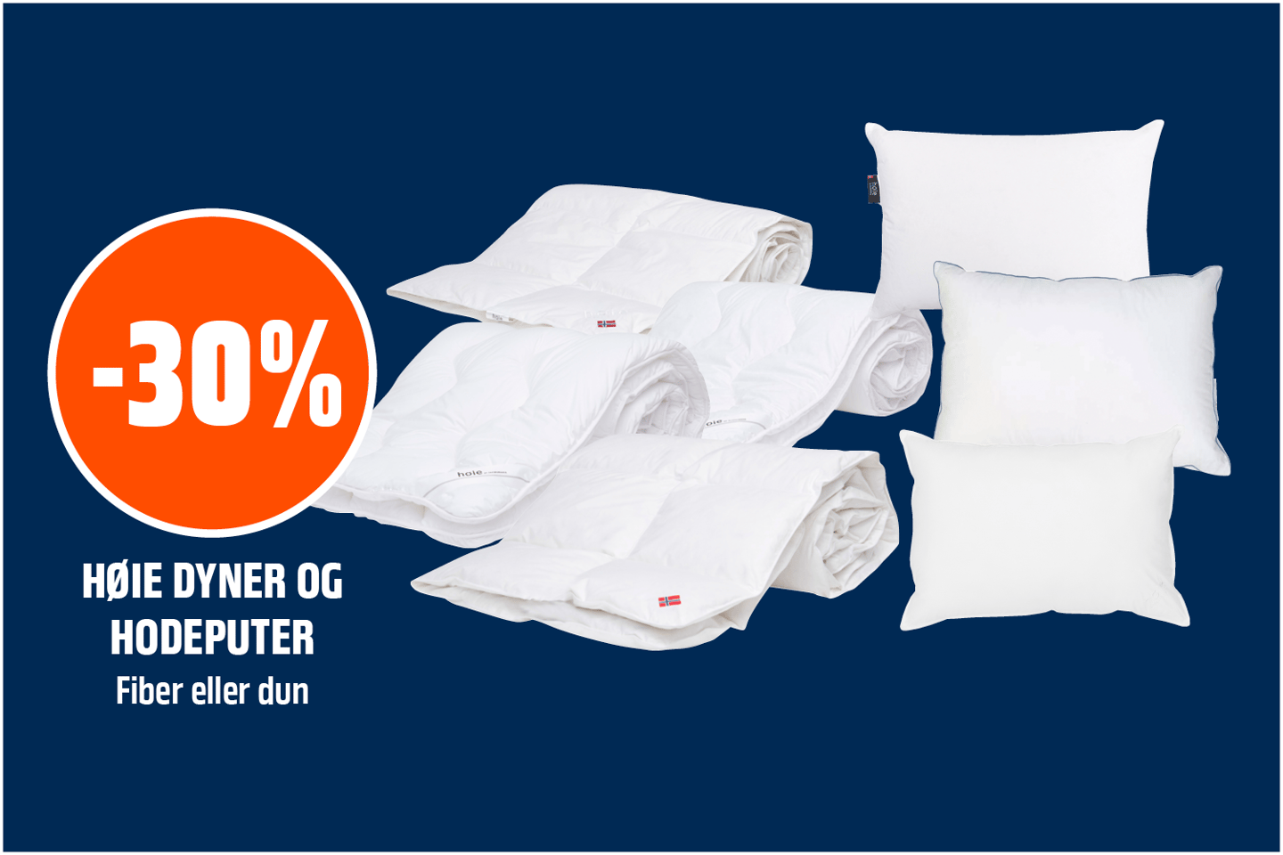 Høie dyner og puter