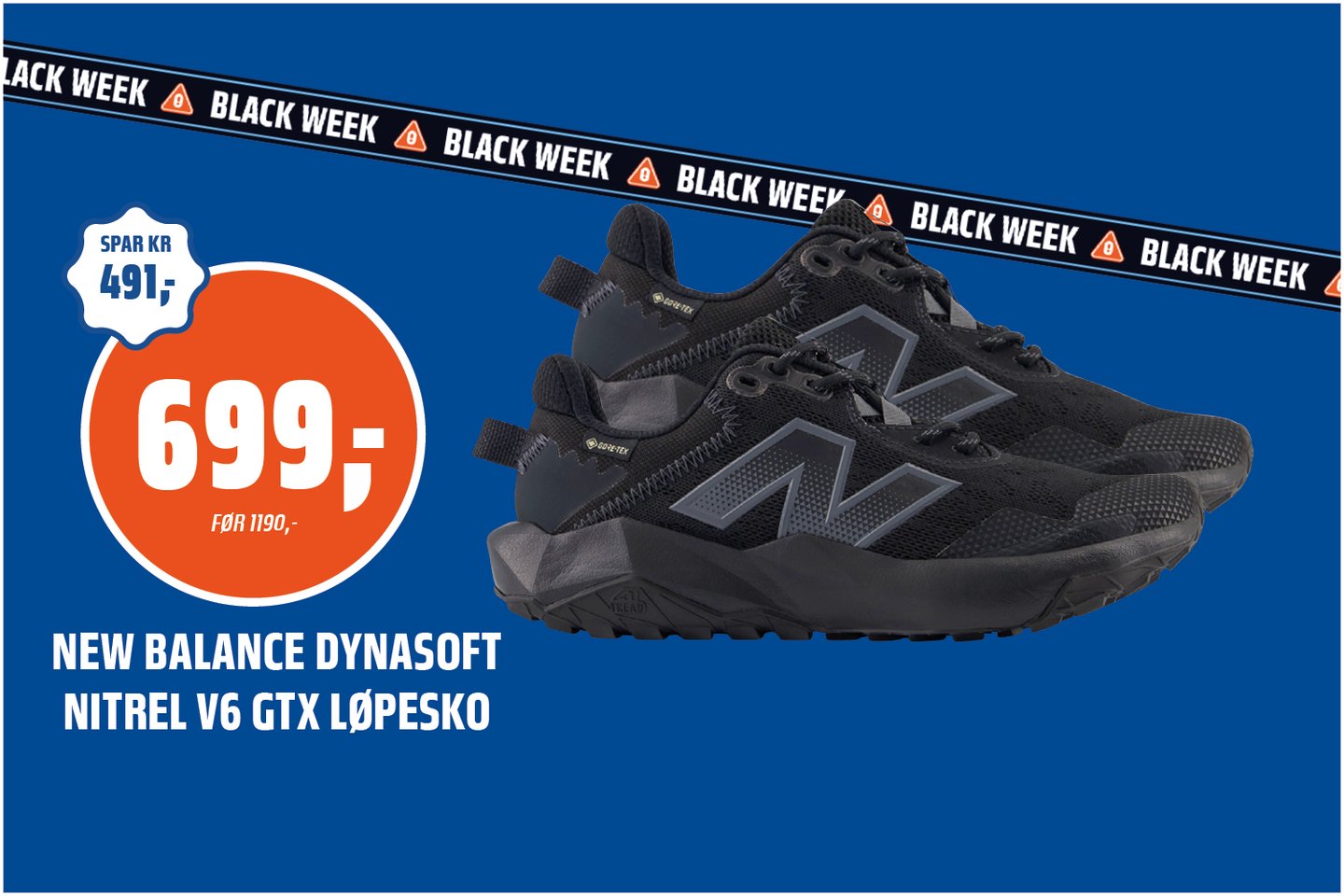 New balance løpesko svart