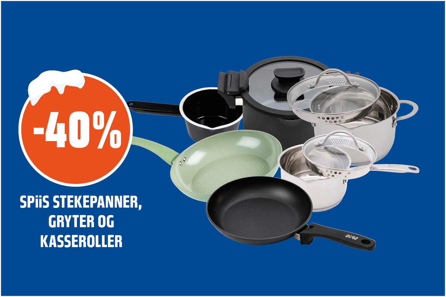 Spiis kasseroller og stekepanner