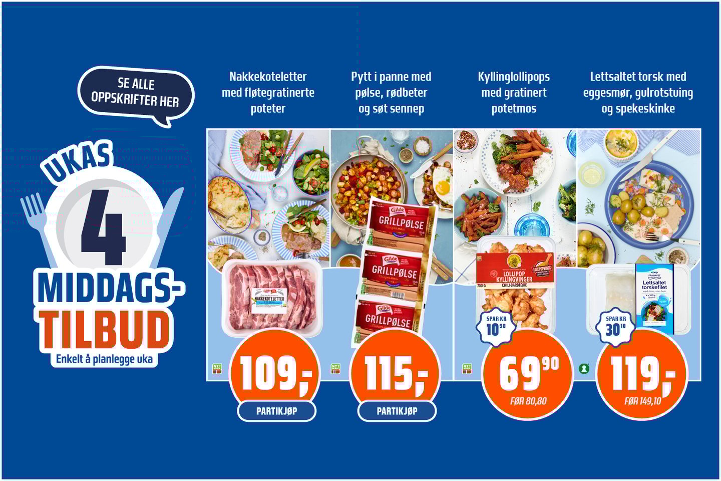 Ukas middagstilbud uke 12