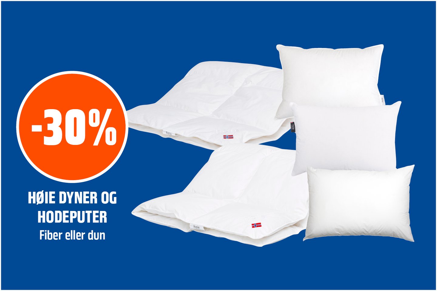 Høie dyner og puter