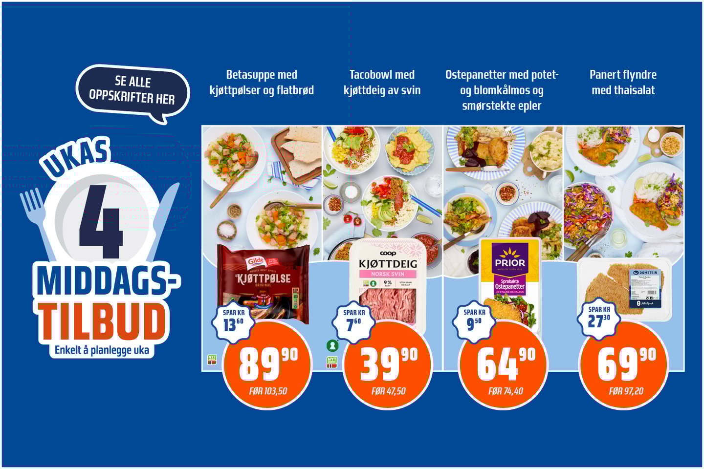 Ukas middagstilbud uke 16