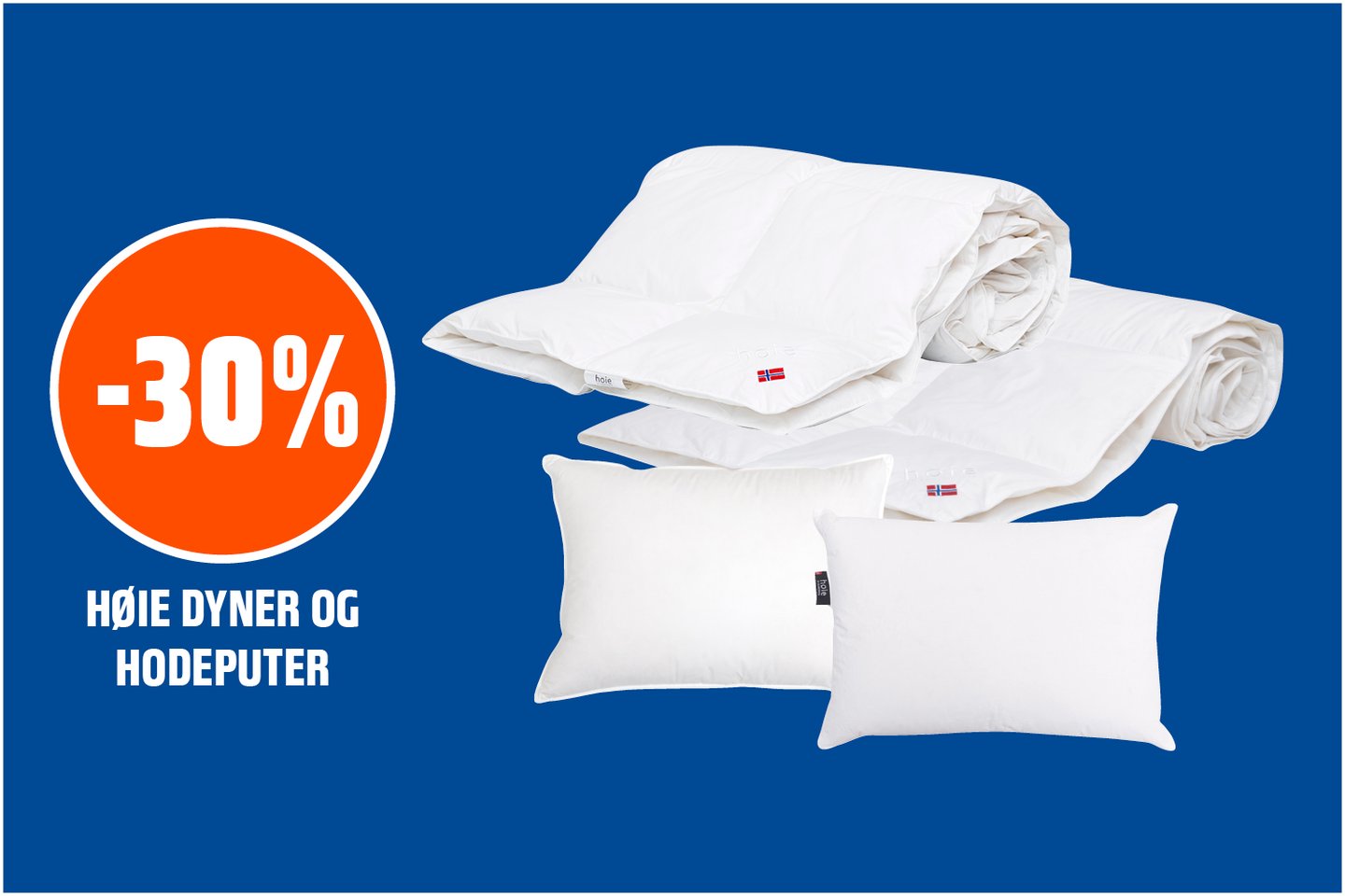 Høie dyner og puter