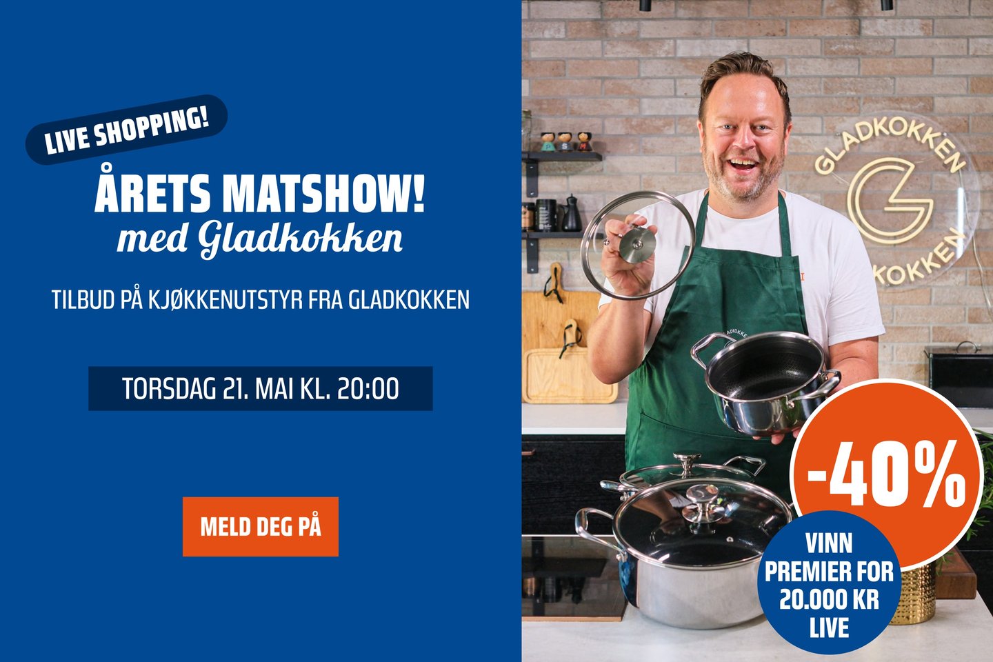 Live shopping med Gladkokken