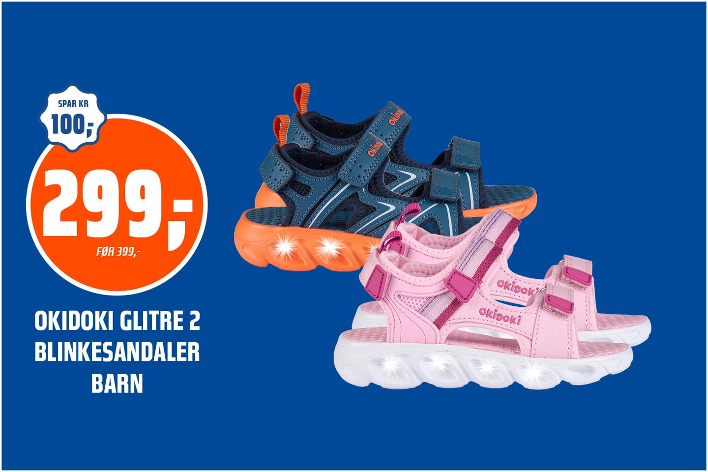 Okidoki blinkesandal