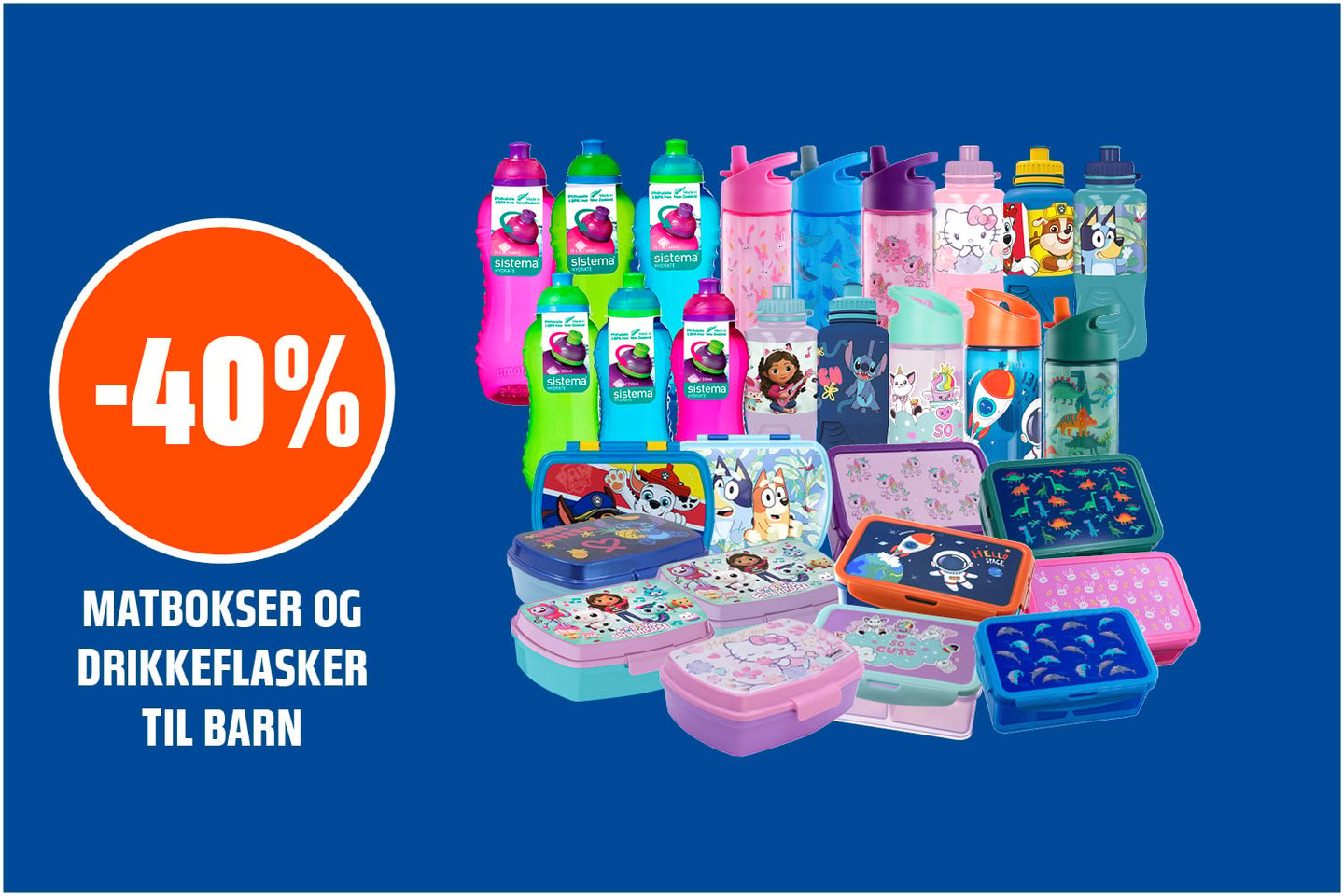 Matbokser og drikkeflasker