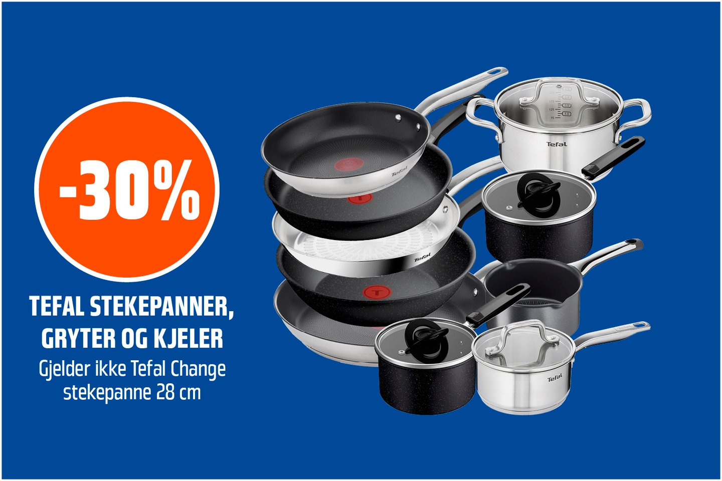 Tefal kasseroller/stekepanne