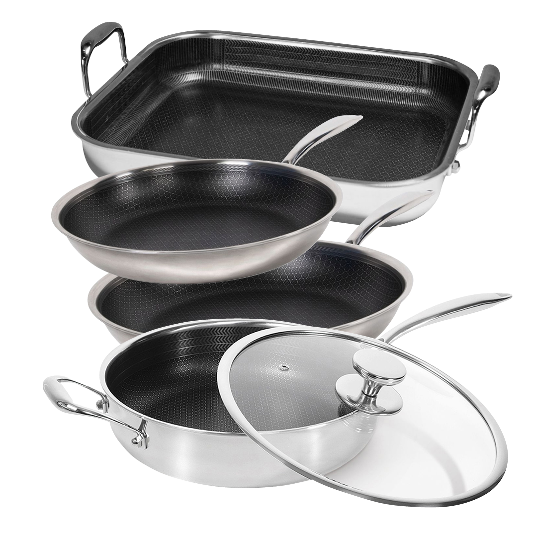 Gladkokken langpanne, sauté- og stekepanner 