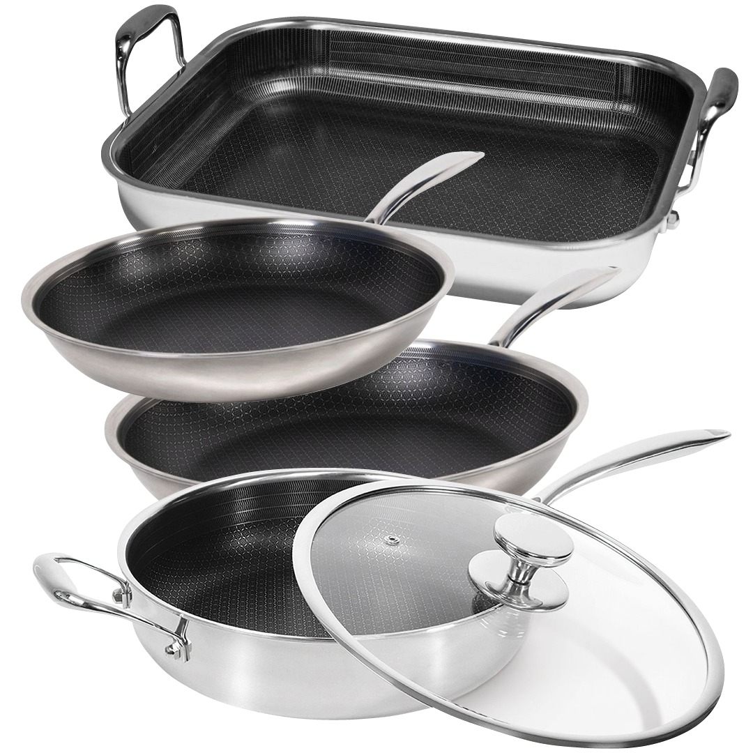 Gladkokken langpanne, sauté- og stekepanner 