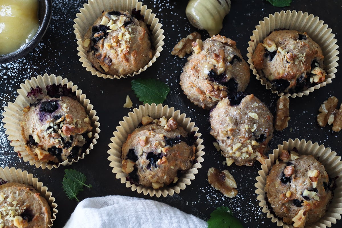 Lunsjmuffins med blåbær