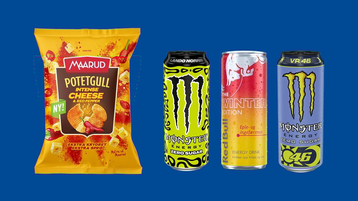 Chips og energidrikk