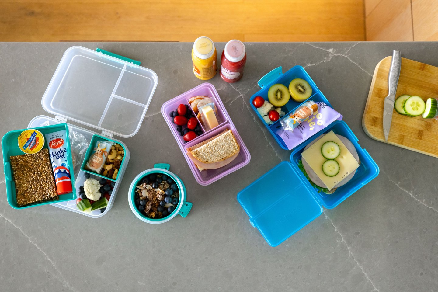 Matbokser og drikkeflasker