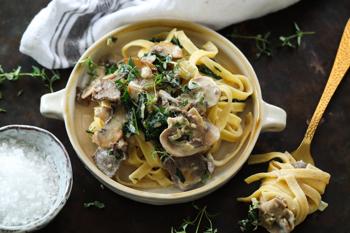 En vill pasta med grønnkål
