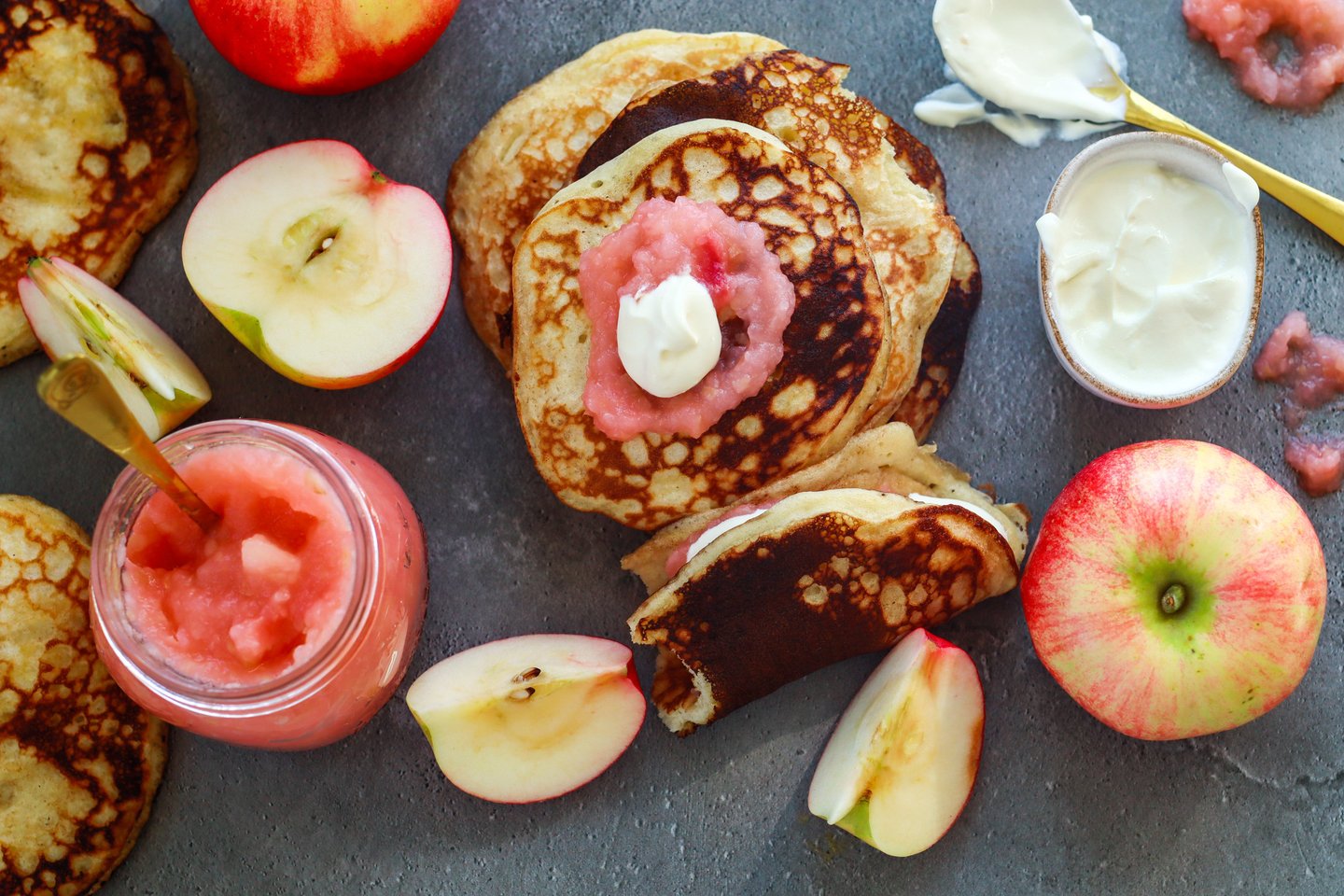 Lapper med eplesyltetøy