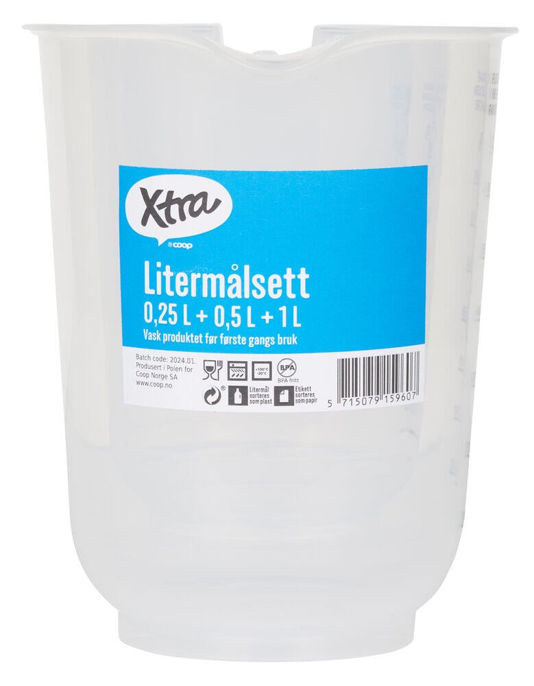 Xtra litermål 3 stk
