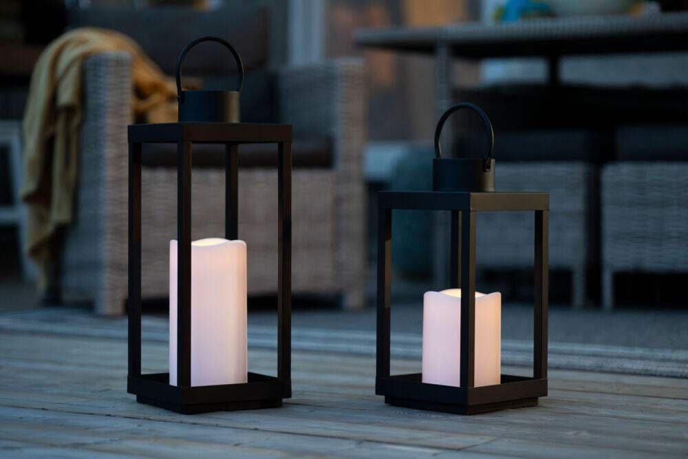 Lykt med integrert LED kubbelys