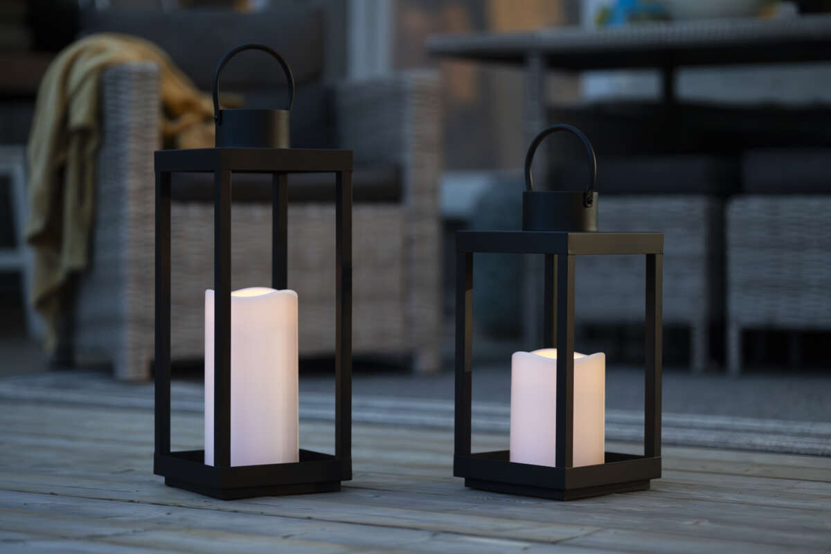 Lykt med integrert LED kubbelys