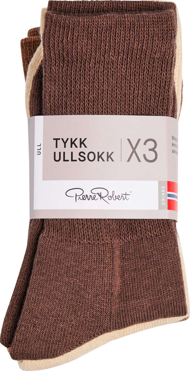 Pierre Robert tykk ullsokk 3-pk herre