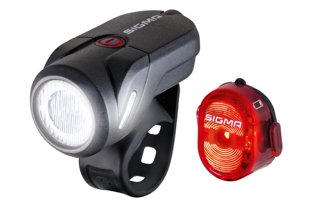 Sigma Aura 35 USB sykkellykt sett med baklys