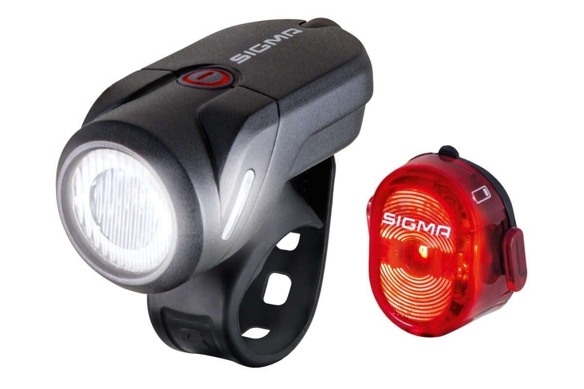 Sigma Aura 35 USB sykkellykt sett med baklys