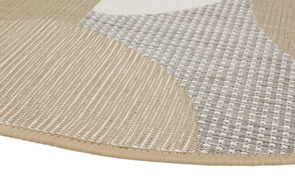 Praga uteteppe, grå/beige Ø133