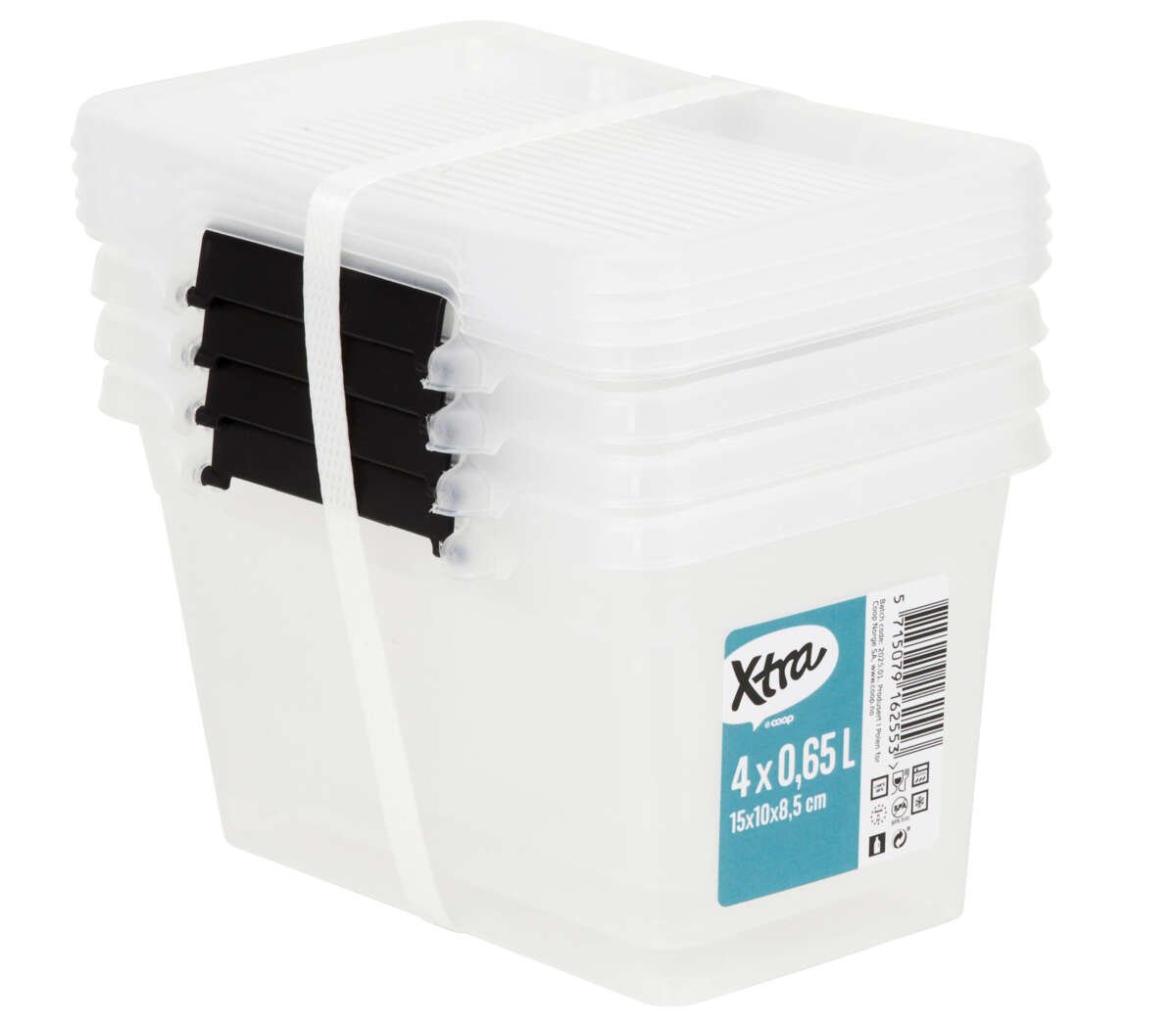 Xtra oppbevaringsboks 4 pk