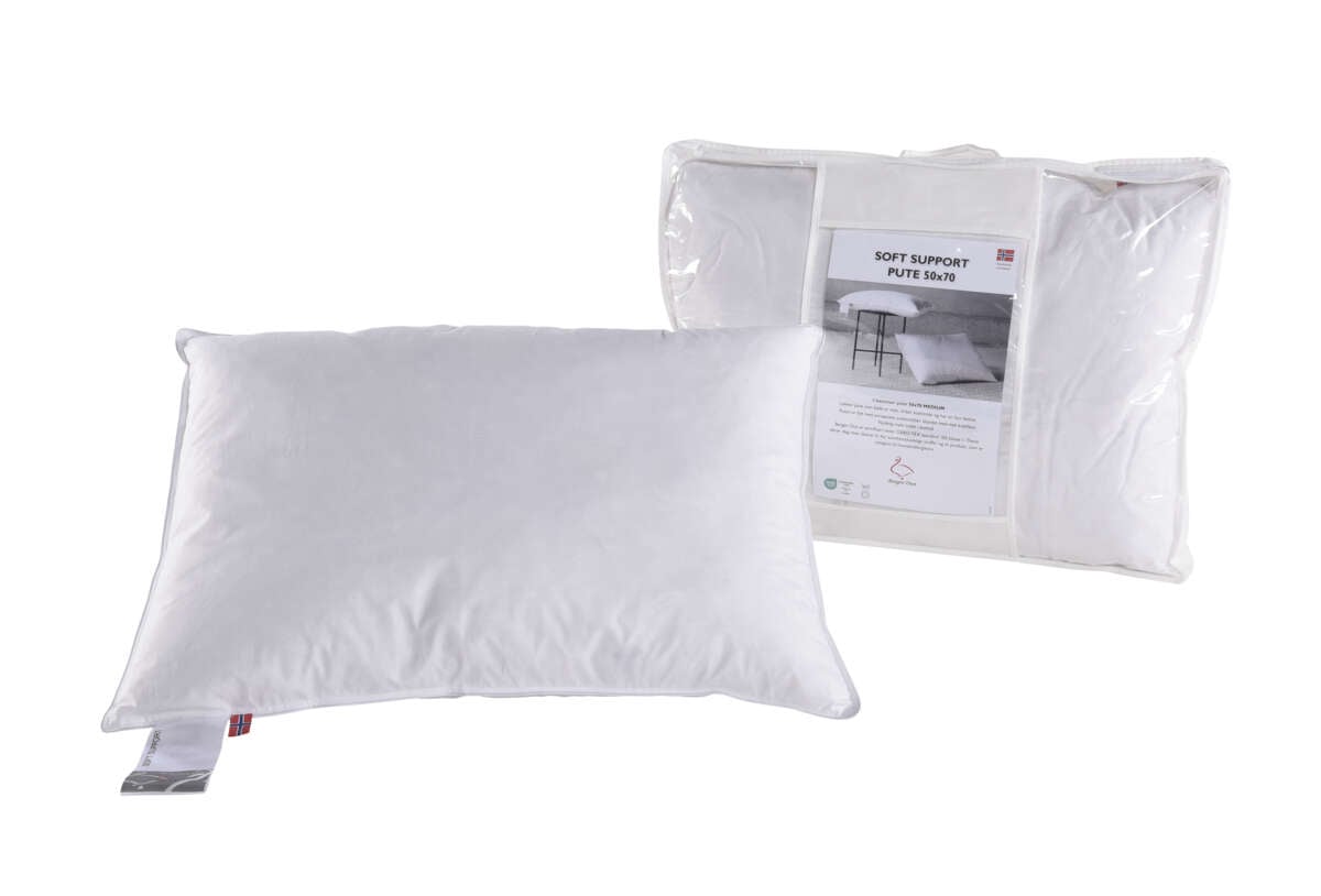 Bergen Dun Soft Support dun og fiber hodepute