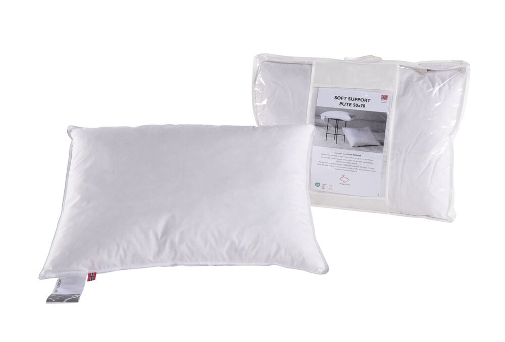 Bergen Dun Soft Support dun og fiber hodepute