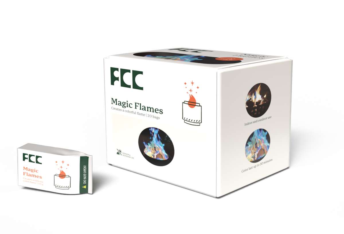 FCC Magic Fire fargepulver til bål 20-pk