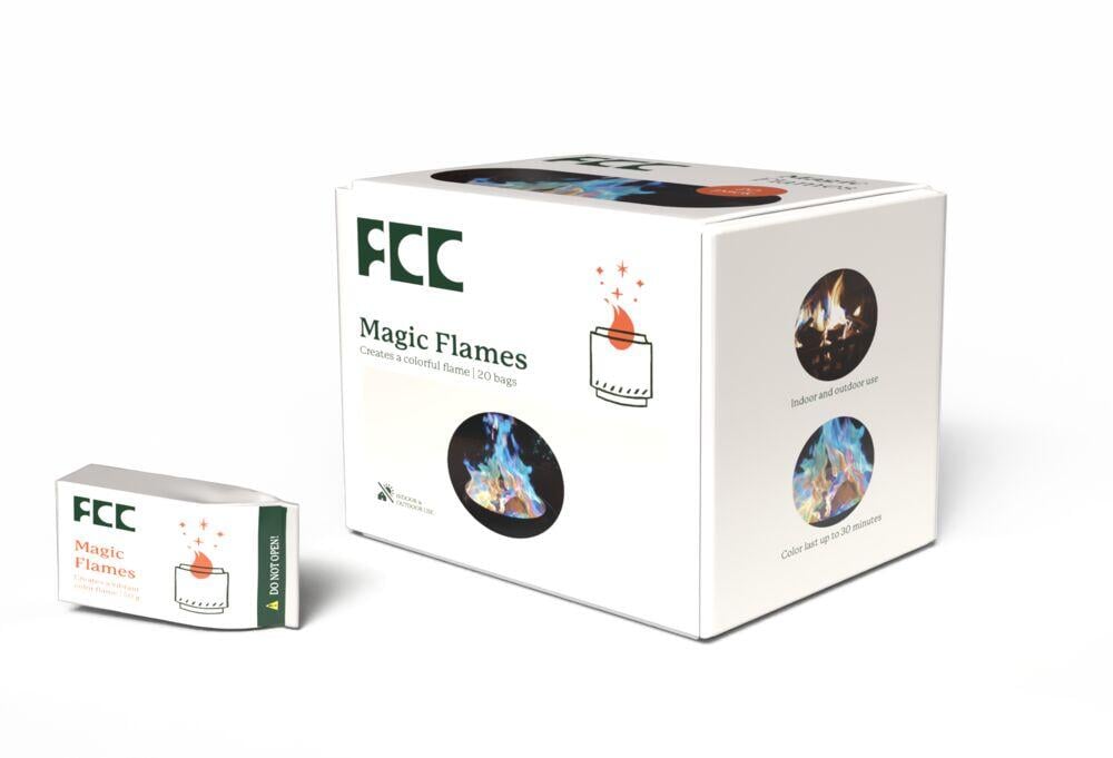 FCC Magic Fire fargepulver til bål 20-pk